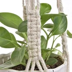 4 Stuks Plantenhangers - Boho Handgeweven Katoen Hangpot Voor Binnen/Buiten - Bloempot Met Kralen - Macramé Touw/Koord Hangplant Houder - Bohemian Wandhanger Decoratie - Verticale Tuin Plant Hanger Bloempothouder Planthanger Wit -Tuin Gerelateerd 1200x1200 1263