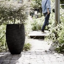 Capi Europe - Vaas Elegant Deluxe Rib NL - 56x84 - Zwart - Voor Binnen En Buiten - KBLR1132 -Tuin Gerelateerd 1200x1200 1264