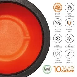 Capi Europe - Vaas Elegant Deluxe Rib NL - 56x84 - Zwart - Voor Binnen En Buiten - KBLR1132 -Tuin Gerelateerd 1200x1200 1265