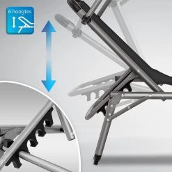 Sens Design Zonnebed - Ligbed Inklapbaar Met Zonneklep - Grijs -Tuin Gerelateerd 1200x1200 127