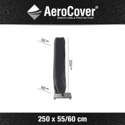 AeroCover Parasolhoes - Zweef Parasols - Grijs - 250x55 Cm (HxB)