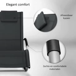 Sens Design Zonnebed - Ligbed - Weerbestendig - Antraciet -Tuin Gerelateerd 1200x1200 144