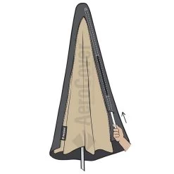 AeroCover Parasolhoes - Zweef Parasols - Grijs - 250x55 Cm (HxB) -Tuin Gerelateerd 1200x1200 15