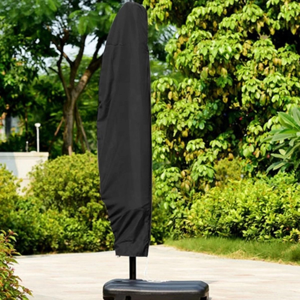 Merkloos Parasolhoes Met Rits En Trekkoord – Beschermhoes Voor Zweefparasol & Staande Parasol – Waterdicht Afdekhoes – Hoes Voor Hangparasol – Inclusief Opberghoes – Zwart - 205 Cm 8 Merkloos Parasolhoes Met Rits En Trekkoord – Beschermhoes Voor Zweefparasol & Staande Parasol – Waterdicht Afdekhoes – Hoes Voor Hangparasol – Inclusief Opberghoes – Zwart - 205 Cm - Afbeelding 6