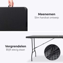 LifeGoods Klaptafel - Inklapbaar - 180 Cm - 6 Tot 8 Personen - Zwart -Tuin Gerelateerd 1200x1200 236