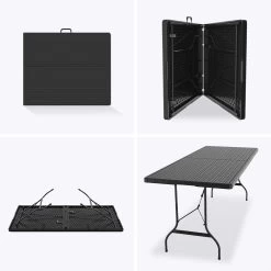 LifeGoods Klaptafel - Inklapbaar - 180 Cm - 6 Tot 8 Personen - Zwart -Tuin Gerelateerd 1200x1200 241