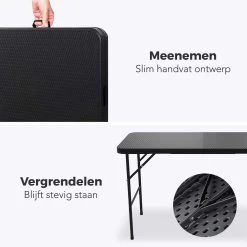LifeGoods Klaptafel - Inklapbaar - 120 Cm - 4 Personen - Zwart -Tuin Gerelateerd 1200x1200 249