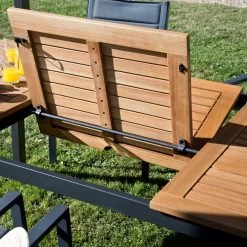 NATERIAL - Uitschuifbare Tuintafel ORIS - Uitschuifbare Tafel Voor 6 Tot 8 Personen - 180-240x100 Cm - Aluminium - Hout Eucalyptus -Tuin Gerelateerd 1200x1200 261