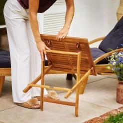 Merkloos EezyLife Houten Bijzettafel - 46x46x46cm - Acacia Hout - Tuintafel -Tuin Gerelateerd 1200x1200 270