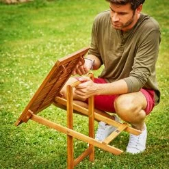 Merkloos EezyLife Houten Bijzettafel - 46x46x46cm - Acacia Hout - Tuintafel -Tuin Gerelateerd 1200x1200 271