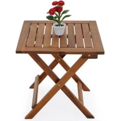 Merkloos EezyLife Houten Bijzettafel - 46x46x46cm - Acacia Hout - Tuintafel -Tuin Gerelateerd 1200x1200 273