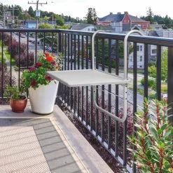 Luxe Inklapbare Balkontafel – 52 X 40 X 56cm – Wit – Hangend – Balkonbar – Balkontafels – Balkontafeltje – Hangtafel Balkon – Balcony Table – Voor Aan Het Balkon – Ophangbaar – Opklapbaar – Tafel – Inklapbaar – Buiten – Tafeltje – Klaptafel -Tuin Gerelateerd 1200x1200 299