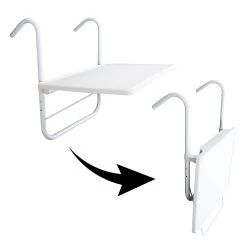 Luxe Inklapbare Balkontafel – 52 X 40 X 56cm – Wit – Hangend – Balkonbar – Balkontafels – Balkontafeltje – Hangtafel Balkon – Balcony Table – Voor Aan Het Balkon – Ophangbaar – Opklapbaar – Tafel – Inklapbaar – Buiten – Tafeltje – Klaptafel -Tuin Gerelateerd 1200x1200 300