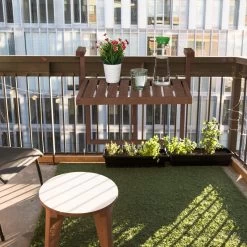 Relaxdays Balkontafel Inklapbaar - Klaptafel Balkon - Tafel Reling - Hangtafel Hout -Tuin Gerelateerd 1200x1200 306