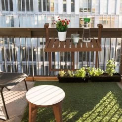 Relaxdays Balkontafel Inklapbaar - Klaptafel Balkon - Tafel Reling - Hangtafel Hout -Tuin Gerelateerd 1200x1200 309