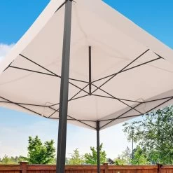 LifeGoods Partytent - 3x3 M - Zijwanden - Easy Up - Opvouwbaar - Waterdicht - Draagtas Met Wieltjes - Beige -Tuin Gerelateerd 1200x1200 324