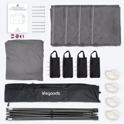 LifeGoods Partytent - 3x4.5 M - Zijwanden - Easy Up - Opvouwbaar - Waterdicht - Draagtas Met Wieltjes - Donkergrijs 15 LifeGoods Partytent - 3x4.5 M - Zijwanden - Easy Up - Opvouwbaar - Waterdicht - Draagtas Met Wieltjes - Donkergrijs -Tuin Gerelateerd 1200x1200 334