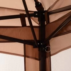 Outsunny Paviljoen Met Zijwanden Partytent Tuintent Popup 3,25 X 3,25 M Khaki 840-166 -Tuin Gerelateerd 1200x1200 352