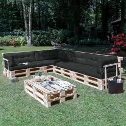 Beautissu Eco Elements Palletkussen – Rugkussen 120x40x15 Cm Voor Palletbank - Kussen Graphiet Grijs - Palletkussens In Matraskussen Kwaliteit -Tuin Gerelateerd 1200x1200 387