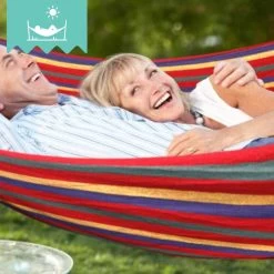 Dubbele Hangmat Rood - 1 Of 2 Persoons - Lig Oppervlak 190x150cm - Lengte 260cm -Tuin Gerelateerd 1200x1200 435