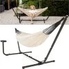 Vita5 Hangmat Met Standaard – 2 Persoons – Incl. Bekerhouder – 205kg Draaggewicht – Beige/Wit -Tuin Gerelateerd 1200x1200 436
