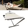 Vita5 Hangmat Met Standaard En Spreidstok – 2 Persoons – Incl. Bekerhouder - Afneembaar Kussen – Uv-bestendig – Beige -Tuin Gerelateerd 1200x1200 462
