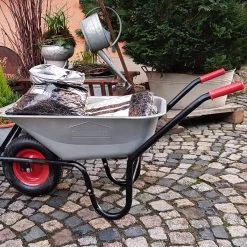 Gardebruk Kruiwagen 100L - Luchtband - 250kg Draagkracht Zilver -Tuin Gerelateerd 1200x1200 508
