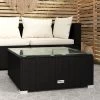 VidaLife Tuintafel 60x60x30 Cm Poly Rattan En Glas Zwart -Tuin Gerelateerd 1200x1200 52