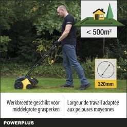 Powerplus POWXG7513 Elektrische Verticuteermachine - Mos Verwijderaar - 1400W - 320mm Maaibreedte - 45L Opvangbak - Incl. Gazonbeluchter/grasbeluchter -Tuin Gerelateerd 1200x1200 602