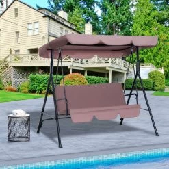 Outsunny Hollywoodschommel 3-zits Tuinschommel Schommelbank Met Dak 3 Kleuren 84A-054 -Tuin Gerelateerd 1200x1200 62