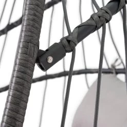 Pro Garden Lowander Hangstoel Egg 191x126x126- Schommelstoel Met Rattan Cocoon En Robuust Stalen Standaard Incl. Kussens - Volledig Inklapbaar - Lichtgrijs -Tuin Gerelateerd 1200x1200 64