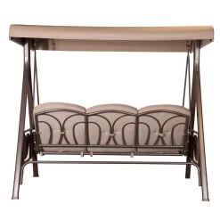 SORARA® Luxe Schommelbank Met Zonnescherm - Bruin - Zware Kwaliteit. -Tuin Gerelateerd 1200x1200 65