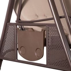 SORARA® Luxe Schommelbank Met Zonnescherm - Bruin - Zware Kwaliteit. -Tuin Gerelateerd 1200x1200 66