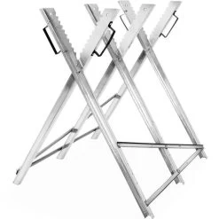 Merkloos Monzana Zaagbok - Metaal Opvouwbaar 83x81x88cm - Zilver -Tuin Gerelateerd 1200x1200 739