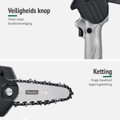 Mardin Mini Kettingzaag - Snoeizaag - Kettingzaag - Kettingzaag Electrisch Met 2 Accu - Inclusief Koffer - 1 Extra Accu - Grijs -Tuin Gerelateerd 1200x1200 755