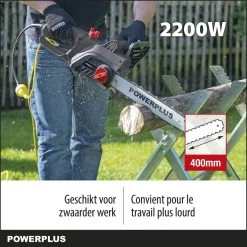 Powerplus POWEG10110 Elektrische Kettingzaag - 2200W - Zwaardlengte 400mm - Automatische Kettingsmering - Incl. 1x Ketting En 1x Zwaard -Tuin Gerelateerd 1200x1200 837