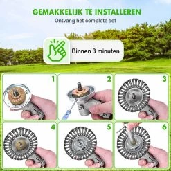 Merkloos SlimShop Onkruidborstel - Bosmaaier Grastrimmer - Onkruid - Onkruidkrabber - Voegenborstel - Onkruidverwijderaar - Max 10.000 Toerental P/m - 20CM -Tuin Gerelateerd 1200x1200 901