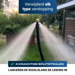 Techweise - Rioolslang Voor Kärcher K2 T/m K7 - 15M - Met 4 Achterwaartse Hogedruksproeiers -Tuin Gerelateerd 1200x1200 924