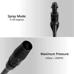 Merkloos 140 Bar Hogedrukspuitlans - Hogedrukreiniger Kärcher-opzetstuk - Verstelbare Sproeikop Voor Karcher Hogedrukreiniger - Accessoire Voor Karcher K1 K2 K3 K4 K5 K6 K7 -Tuin Gerelateerd 1200x1200 933