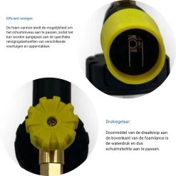 Jatso® Foam Cannon - Snow Foam - Foam Gun - Schuimlans - Foam Gun Auto - Foam Lance - Schuimsproeier - Snow Foam Cannon - Past Op Karcher K1 T/m K7 - Messing - Afneembaar Pistool -Tuin Gerelateerd 1200x1200 936