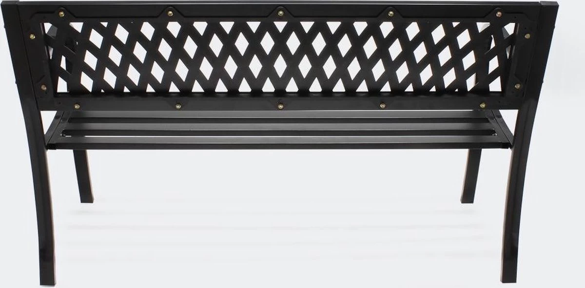 Tuinbank - Marijke -Tuinbankje - Tuinbank Metaal - Tuinbank Hout - Weersbestendig - 126 X 53 X 77 Cm 6 Tuinbank - Marijke -Tuinbankje - Tuinbank Metaal - Tuinbank Hout - Weersbestendig - 126 X 53 X 77 Cm - Afbeelding 4