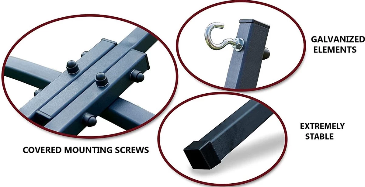 Hangmat Met Standaard – 1 Persoons – EXTRA STABIEL Frame Tot 120 Kg - Indela 7 Hangmat Met Standaard – 1 Persoons – EXTRA STABIEL Frame Tot 120 Kg - Indela - Afbeelding 5