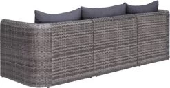 VidaXL 3-delige Loungeset Met Kussens Poly Rattan Grijs -Tuin Gerelateerd 1200x621
