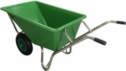 Kruiwagen Met Dubbel Luchtwiel Stal Eco Groen 160 Liter -Tuin Gerelateerd 1200x681