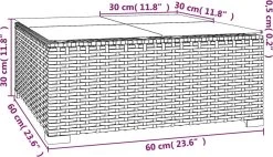 VidaLife Tuintafel 60x60x30 Cm Poly Rattan En Glas Zwart 11 VidaLife Tuintafel 60x60x30 Cm Poly Rattan En Glas Zwart -Tuin Gerelateerd 1200x690