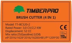 TIMBERPRO - Bosmaaier 2-in-1 - Benzine - Draad En Mes - 52 Cm³ - 3,0 PK. 12 TIMBERPRO - Bosmaaier 2-in-1 - Benzine - Draad En Mes - 52 Cm³ - 3,0 PK. -Tuin Gerelateerd 1200x721 2