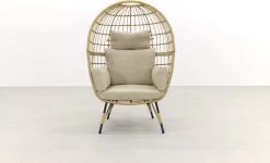 Lola Egg Relaxstoel - Natural Sand - Mand Stoel -Tuin Gerelateerd 1200x730