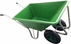 Kruiwagen Met Dubbel Luchtwiel Stal Eco Groen 160 Liter -Tuin Gerelateerd 1200x741