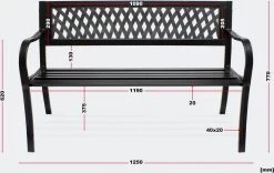 Tuinbank - Marijke -Tuinbankje - Tuinbank Metaal - Tuinbank Hout - Weersbestendig - 126 X 53 X 77 Cm 12 Tuinbank - Marijke -Tuinbankje - Tuinbank Metaal - Tuinbank Hout - Weersbestendig - 126 X 53 X 77 Cm -Tuin Gerelateerd 1200x759