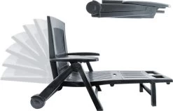 Casaria Ligstoel Zircone – Verstelbaar/Wielen Tot 120 Kg – Antraciet -Tuin Gerelateerd 1200x766